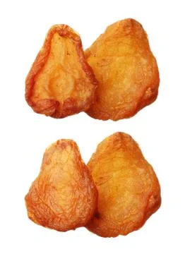 Dried pear isolated on white background Stock Photos