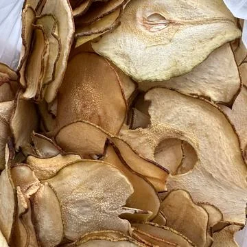 Dried pear, pear chips, dried fruit, dehydrated pear, fruit chips, healthy snack Stock Photos