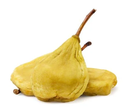 Dried pears close-up on a white. Isolated Stock Photos