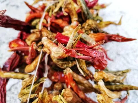 Dried pepper. Stock Photos