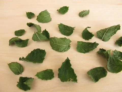 Dried peppermint leaves Foto stock
