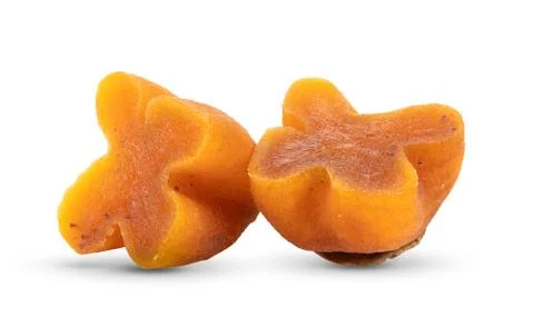 Dried persimmon on white background Stock Photos