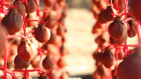 Dried persimmons Video stock 302949397