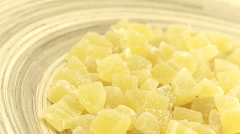Dried Pineapple cubes 1 Stock-Footage 23318014