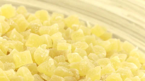Dried Pineapple cubes  2 Stock-Footage 23318865