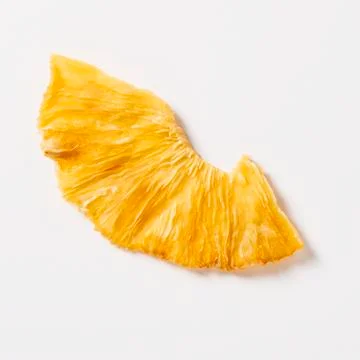 Dried pineapple on white background Stock Photos