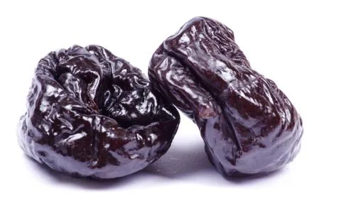Dried plum on a white background Foto stock
