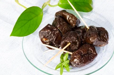 Dried plums Stock Photos