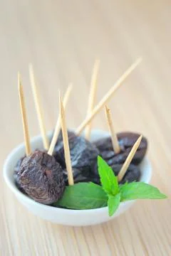 Dried plums Stock Photos
