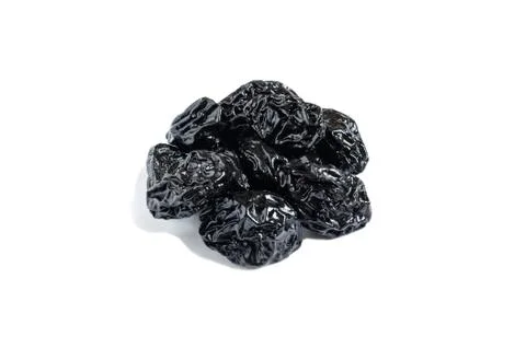 Dried plums on a white background Stock Photos