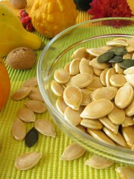 Dried pumpkin seeds Stock-Fotos
