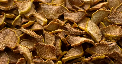 Dried quince slices background texture. Stock Footage 299928291