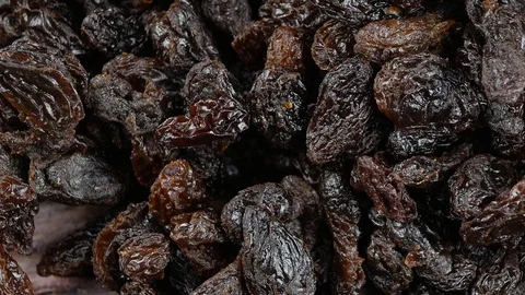 Dried raisins close up Stock Footage 103222449