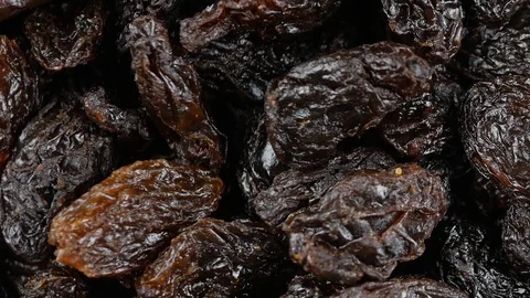 Dried raisins close up Stock Footage 103222993