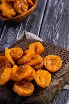 Dried raw apricots. Stock Photos