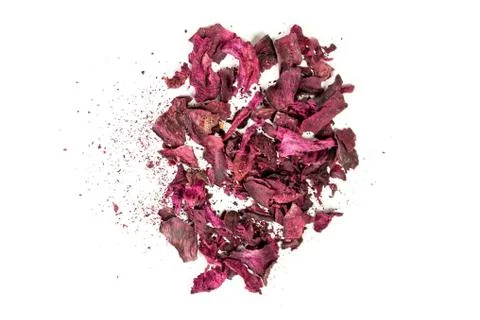 Dried red beetroot isolated on white Stock Photos