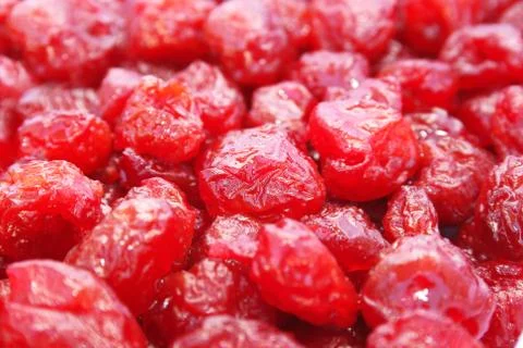 Dried red cherries Stock Photos