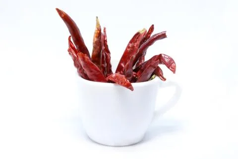 Dried red chili pepper Stock Photos