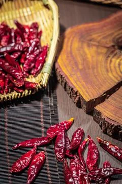Dried Red Chilies Foto stock