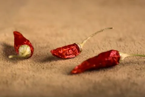 Dried red chilly pepper 스톡 사진