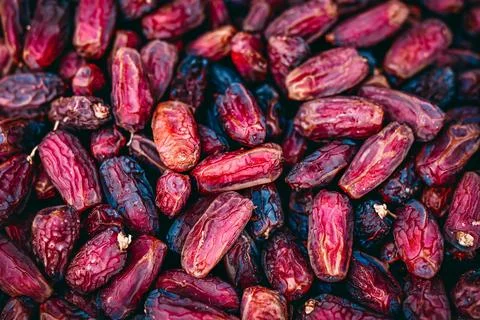 Dried red dates that can be seen everywhere in Xinjiang Stock Photos