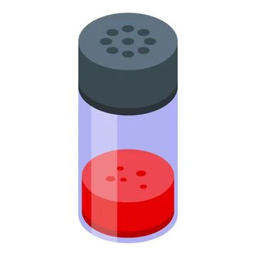 Dried red paprika icon, isometric style Stock Illustration