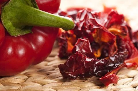 Dried red pepper Stock Photos
