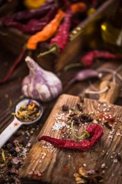Dried red pepper Stock Photos