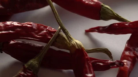 Dried red pepper slider view Stock Footage 106488082
