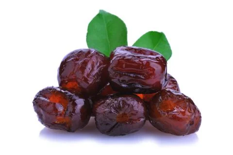 Dried red plum Stock Photos