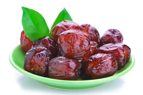 Dried red plum Stock Photos
