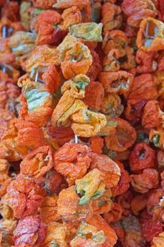 Dried red tomato Stock Photos