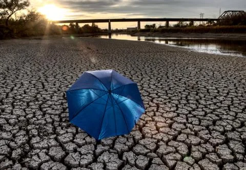 Dried up River Bed Stock-Fotos
