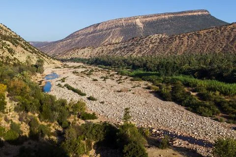 Dried up river bed Stock Photos