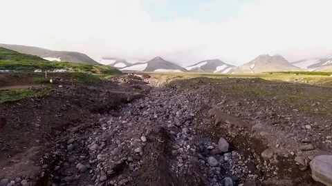 Dried river in the mountains on the Kamchatka  Video stock 109182156