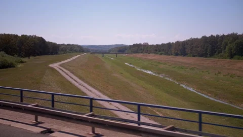 Dried Riverbed from Car Window Stock Footage 293242856