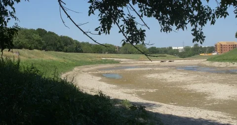 Dried Riverbed Stock Footage 89777347