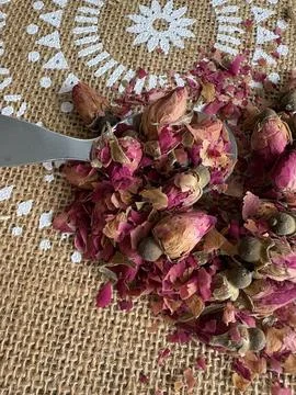 Dried rose petals Stock Photos