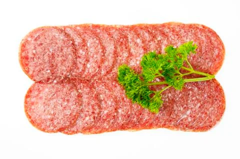 Dried salami Stock Photos