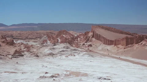 Dried salt in the moon valley, Chile Stock Footage 64874130