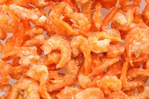 Dried salted prawn Stock Photos