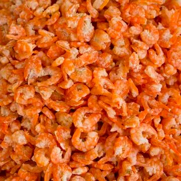 Dried shrimp background Stock Photos
