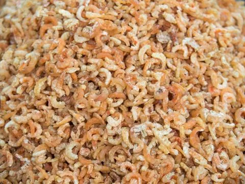 Dried shrimp background. Foto stock