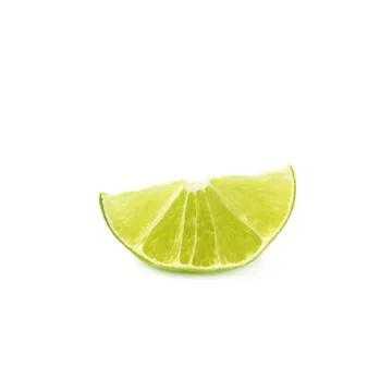 Dried slice section of lime isolated over the white background Stock Photos