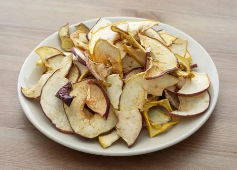 Dried sliced apples Stock Photos