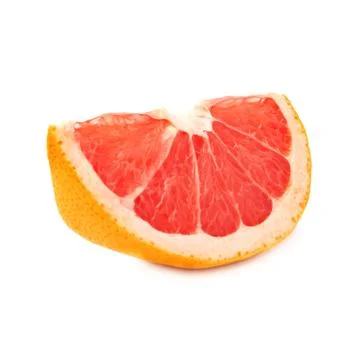 Dried small slice section of grapefruit isolated over the white background Stock Photos