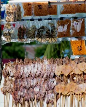 Dried squid. Stock Photos