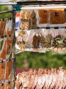 Dried squid. Stock Photos