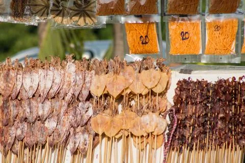 Dried squid. Stock Photos