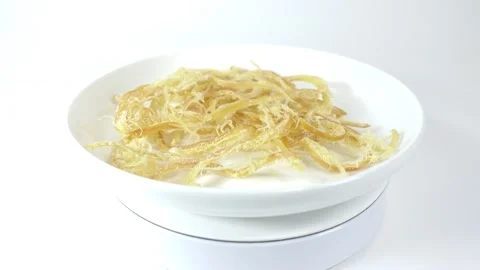 Dried squid snack Stock Footage 147899028